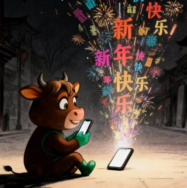 启达广告IP梓牛2026元旦送祝福啦！